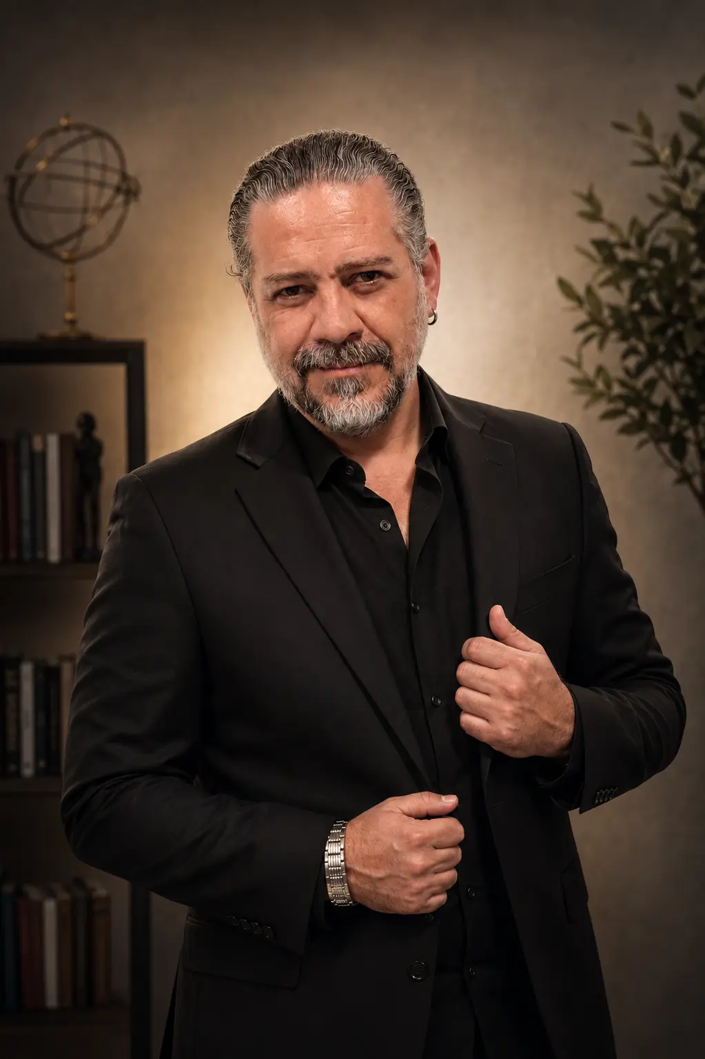 Retrato editorial del fundador de Holistic Prosperity Life.